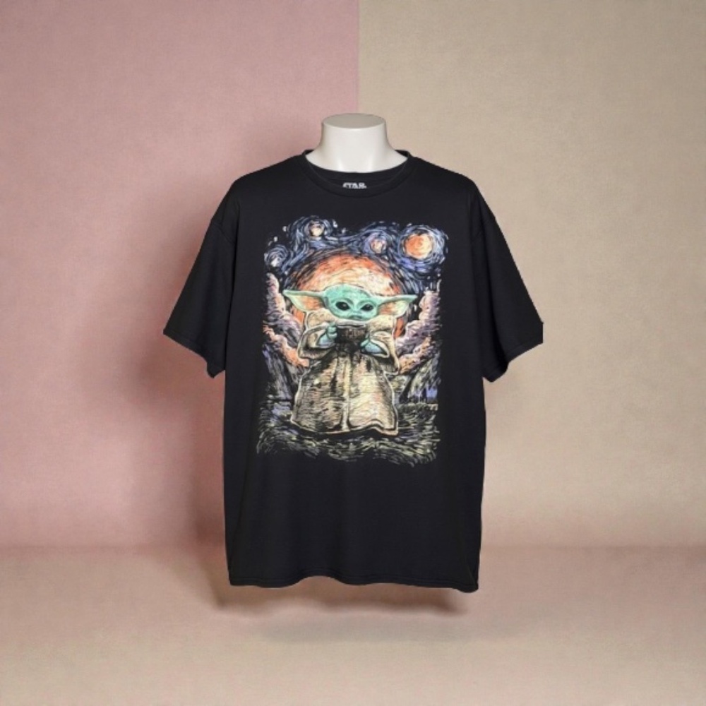 Star Wars Black Tee with Vibrant Character Design